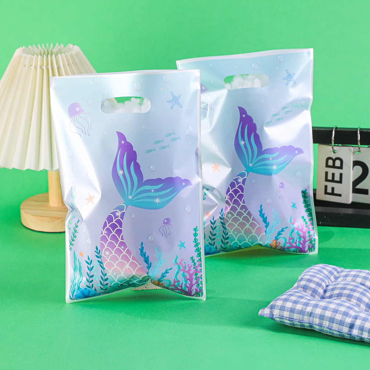 |イベント・ノベルティ用品 |マーメイド柄ギフトバッグ 10/30/50個セット | W16×H25c