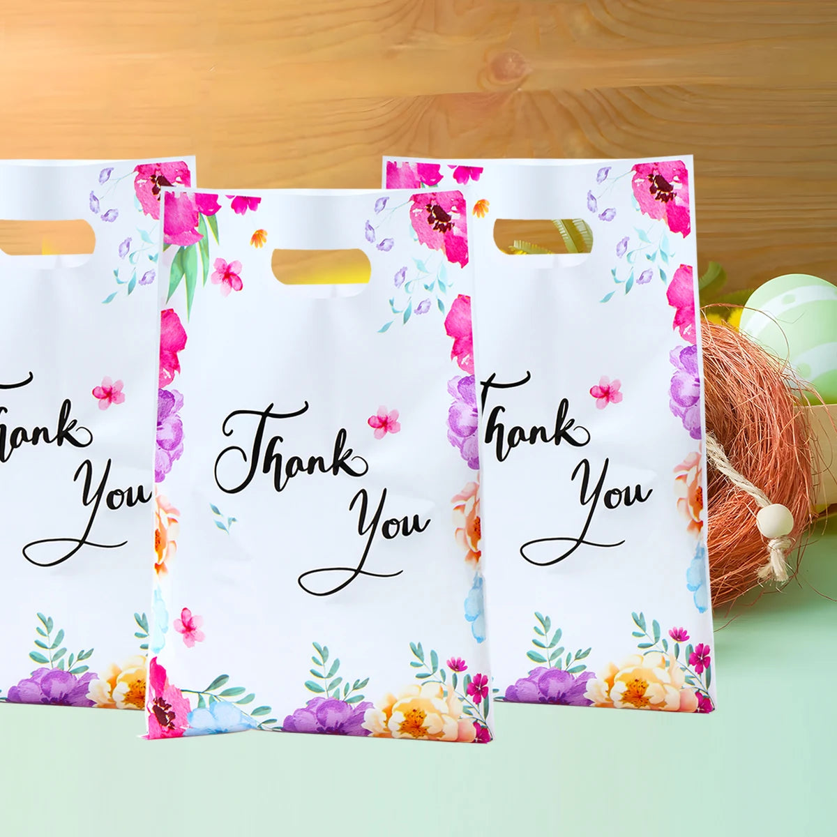 |イベント・ノベルティ用品 | サンキュー柄ギフトバッグ | W16.5×H25c