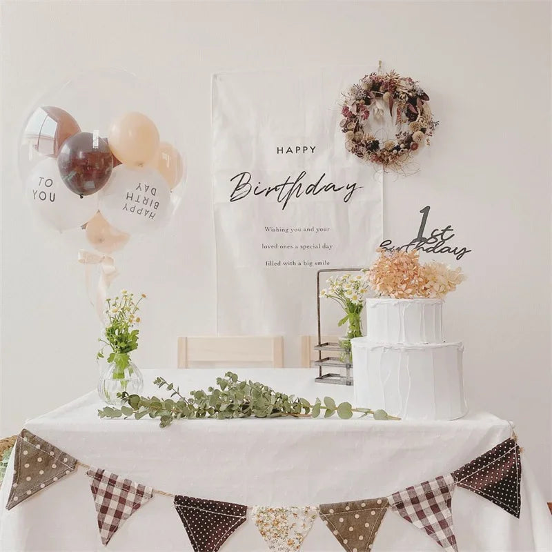 パーティー装飾 布製バースデー用 壁面バナー 誕生日会用