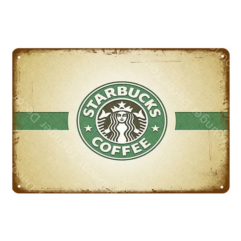 カフェ ヴィンテージブリキ看板