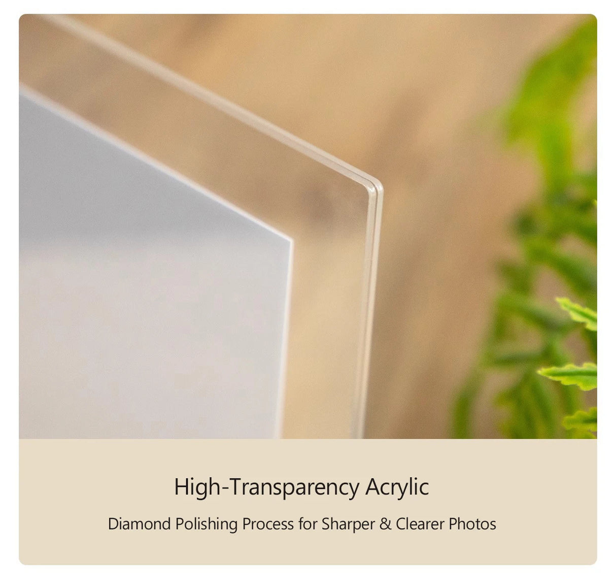 北欧風アクリル製フォトフレーム 木製