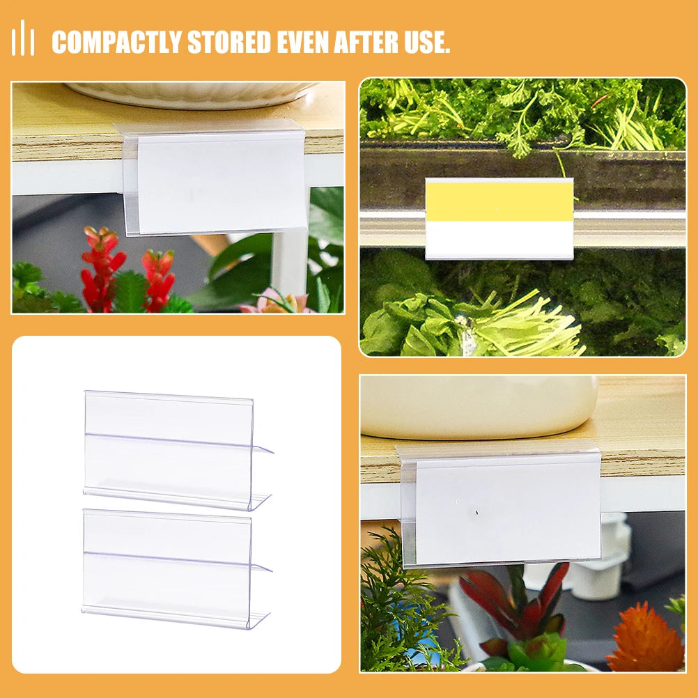 透明値札ディスプレイホルダー 25個セット