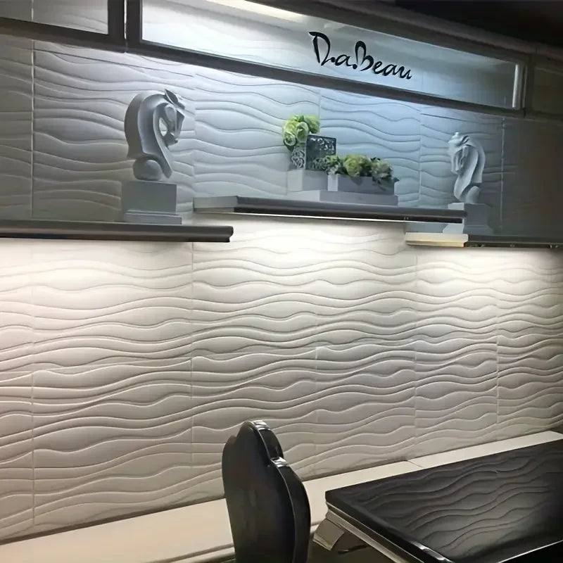 DIY用 3D壁面タイル風 ステッカー 4枚入/12枚入 モルタル壁風デザイン