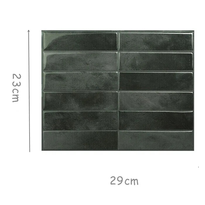 DIY用 レンガ型天然石風ステッカー 29×23㎝ 3pcs 防水性天然石デザイン