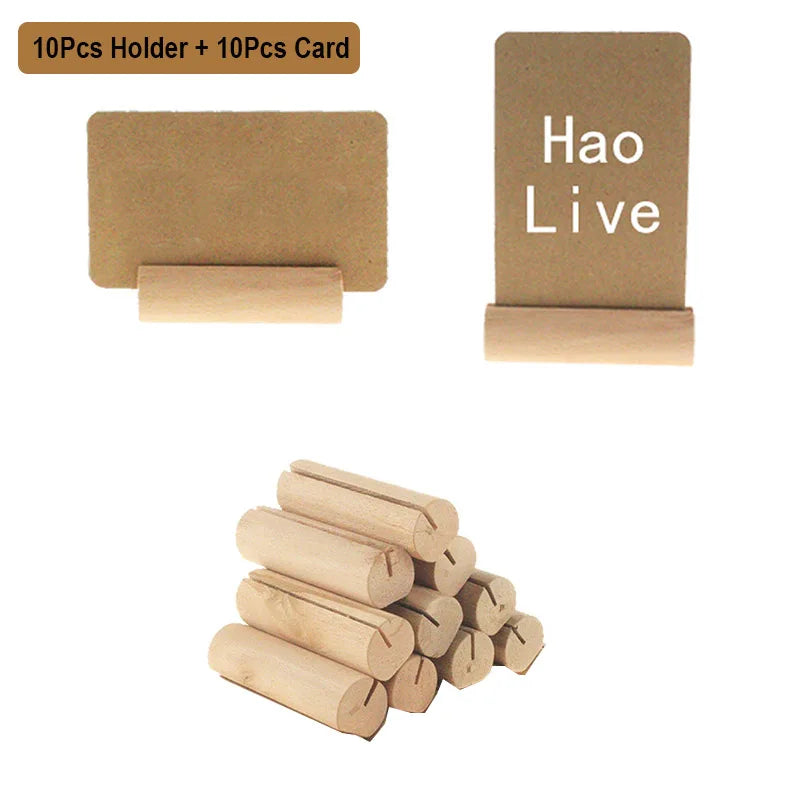 イベント・結婚式装飾|木製プレースカードホルダー10個セット