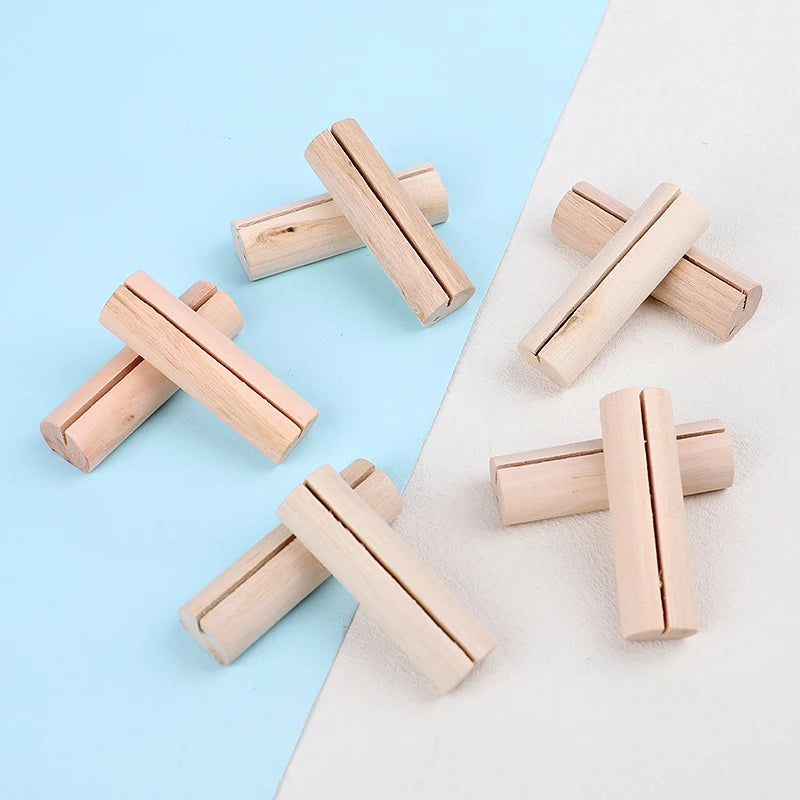 イベント・結婚式装飾|天然木製カードホルダー5/10個セット