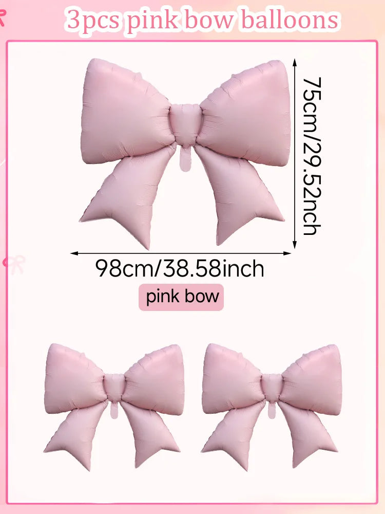 イベント・バルーン装飾 |リボン型アルミバルーンセット | 3個