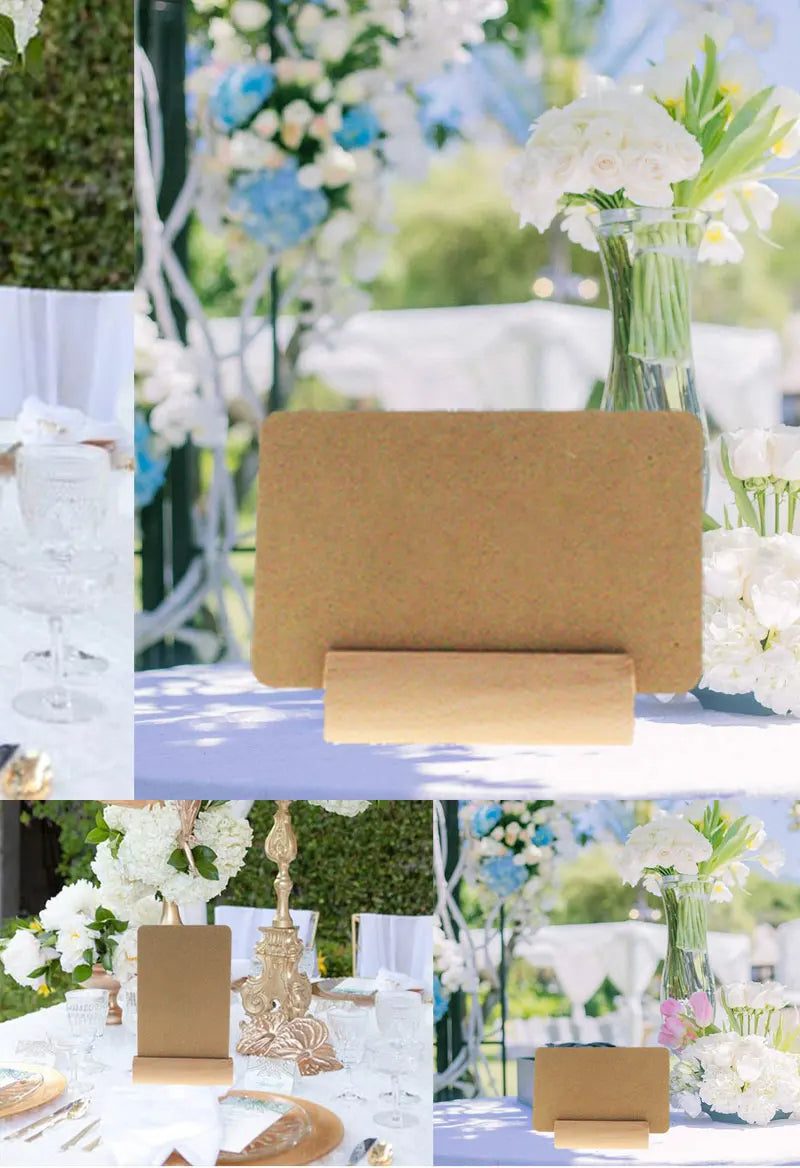 イベント・結婚式装飾|天然木製席札クリップ 写真ディスプレイ用