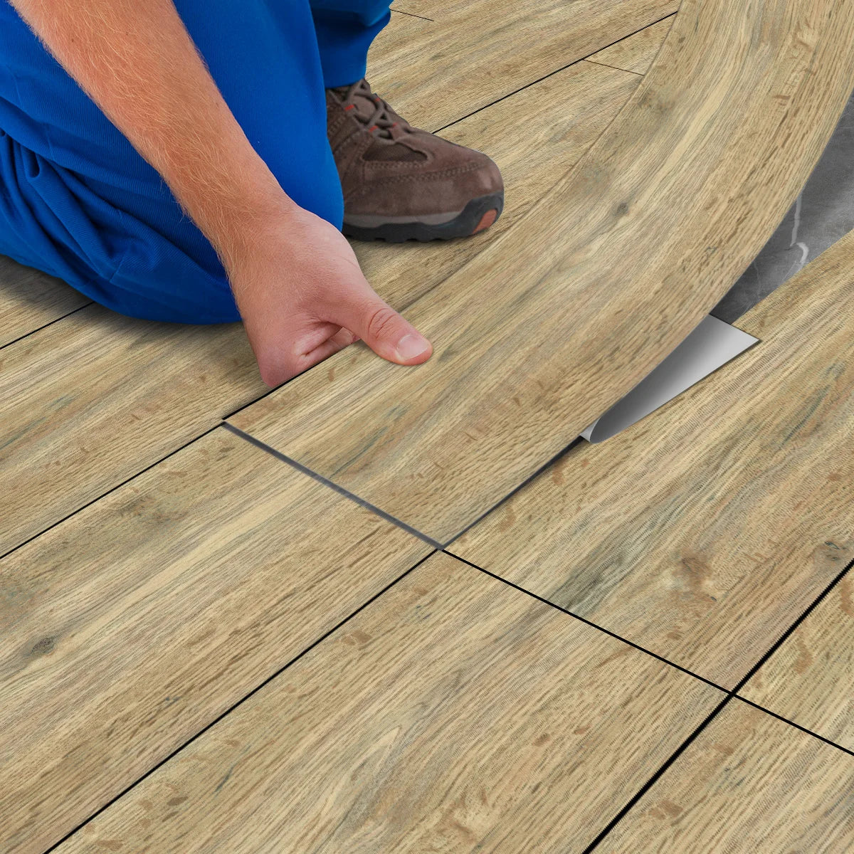 DIY用 ヴィンテージ風木目調 ステッカー 幅15㎝ x 90cm 5枚入