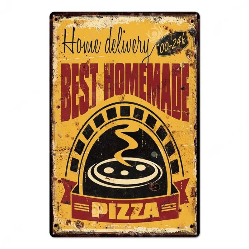 ファーストフードヴィンテージブリキ看板