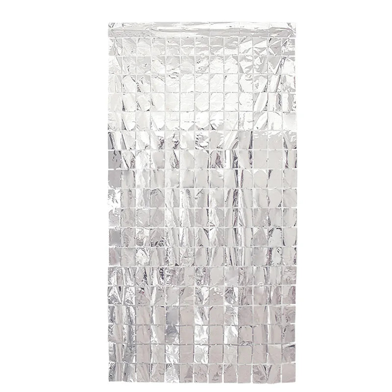 パーティー・インテリア装飾 キラキラ!ミラーボール風カーテン 単品 光反射