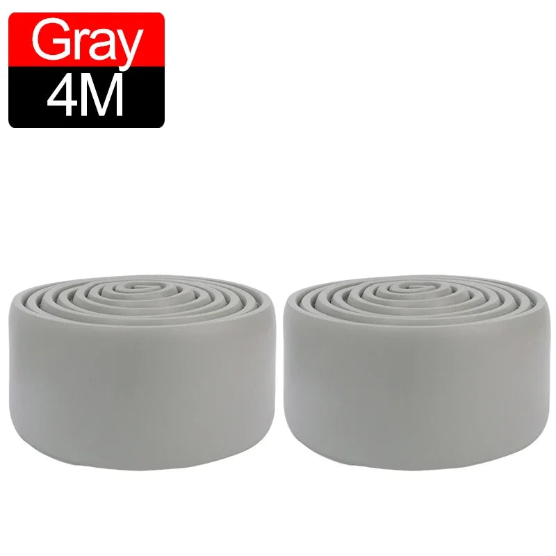 壁面衝撃吸収 幅木風粘着ボーダーシート 幅8㎝x200㎝ 厚さ10㎜