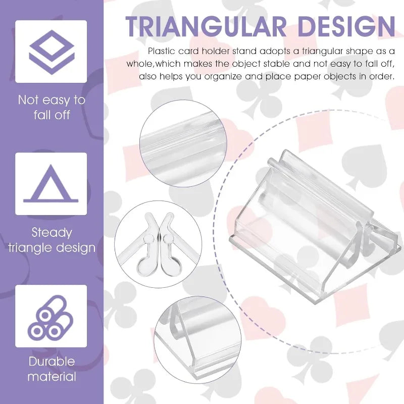 イベント・結婚式装飾|透明プラスチックミニカードスタンドセット