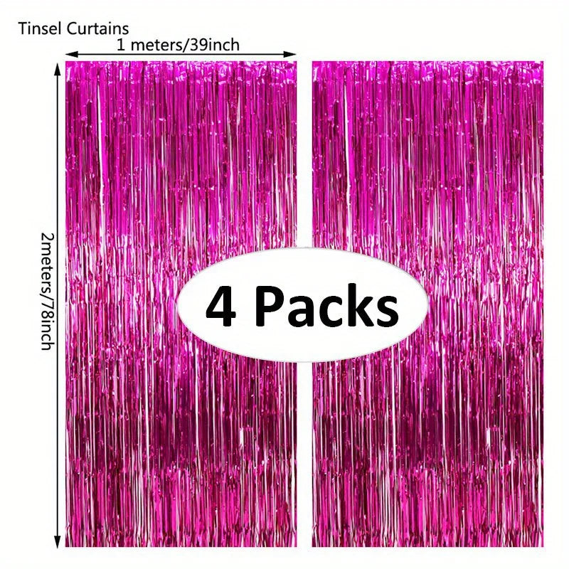 パーティー・インテリア用装飾 キラキラ!ホイル素材カーテン 光反射素材
