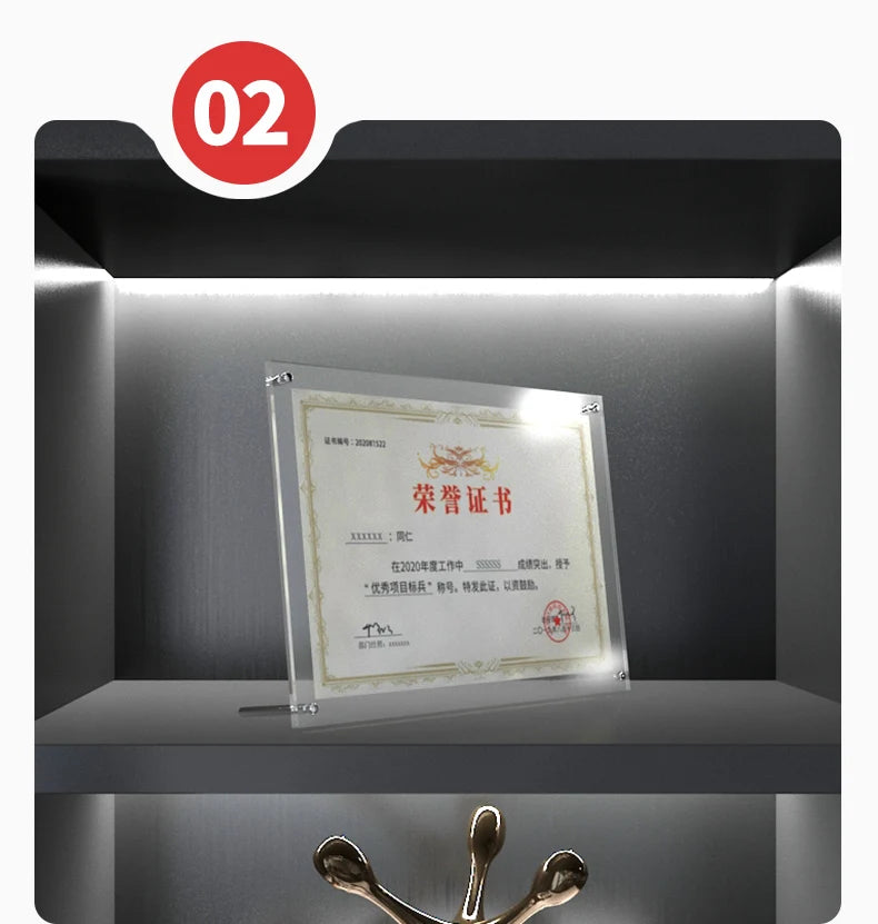 アクリル透明クリスタルフォトフレーム