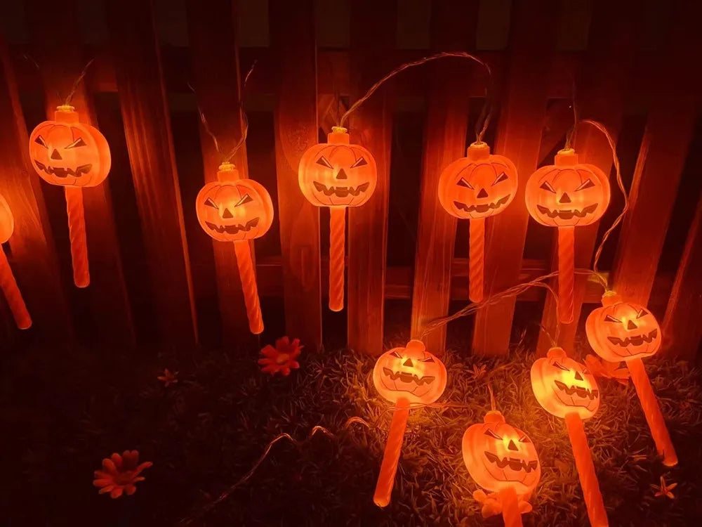 イベント・ハロウィン装飾|パンプキン・ゴースト型 LEDストリングライト