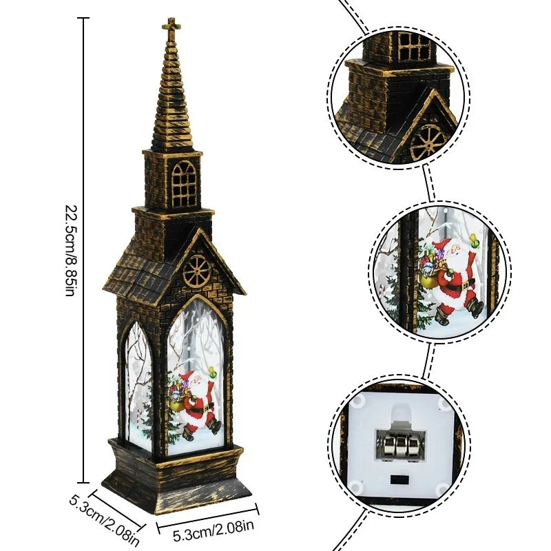 モチーフライト|イベント・クリスマス装飾|LEDナイトライト サンタ&スノーマン(高さ22.5cm)