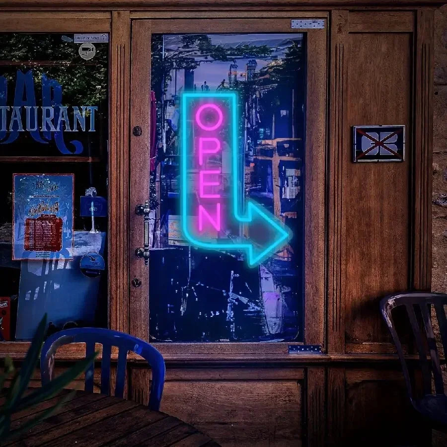 OPEN LEDネオンサイン(ネオン看板) カラフル USB電源