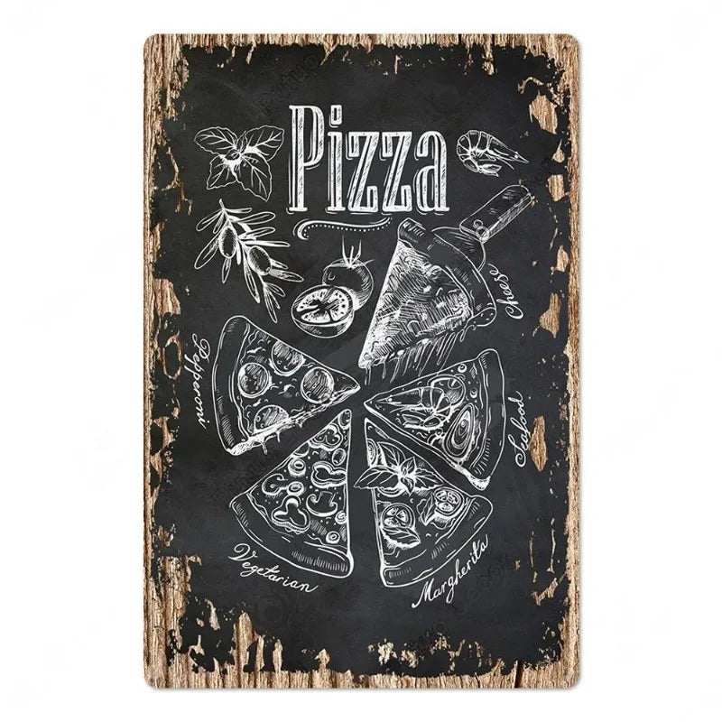 ファーストフードヴィンテージブリキ看板