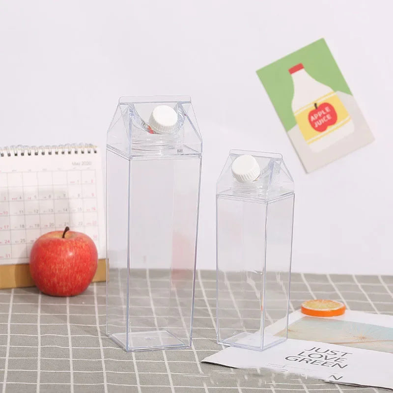 |イベント・ノベルティ用品 | 透明ミルクカートン型ウォーターボトル | 500ml/1000ml