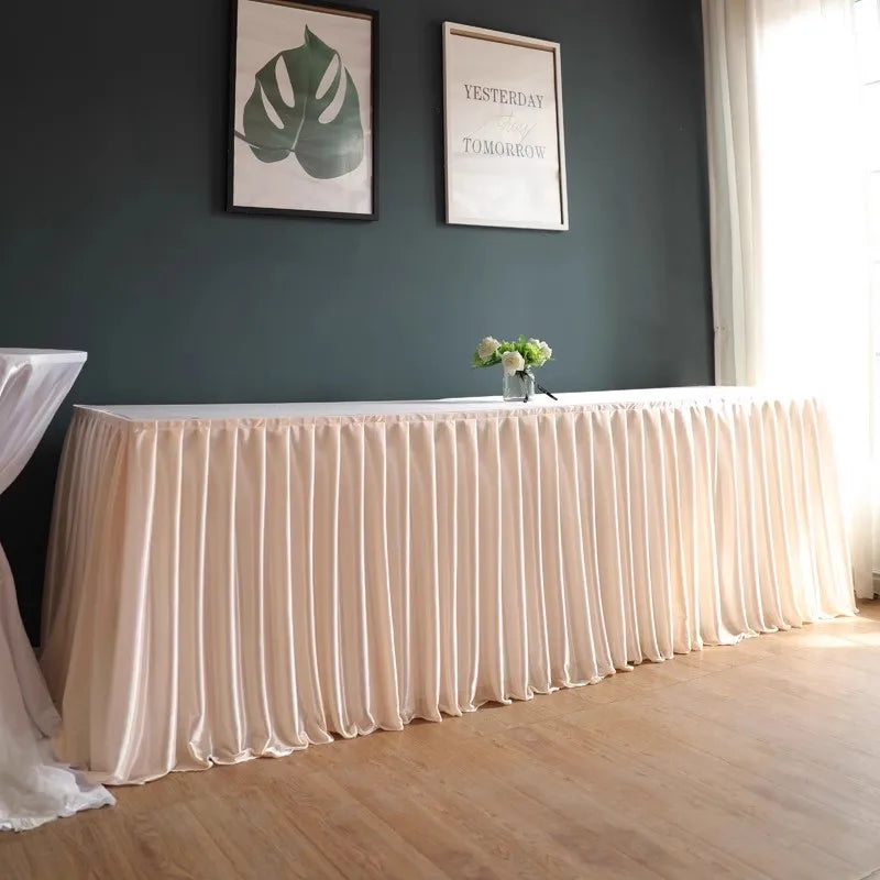 シワになりにくいポリエステルテーブルスカート