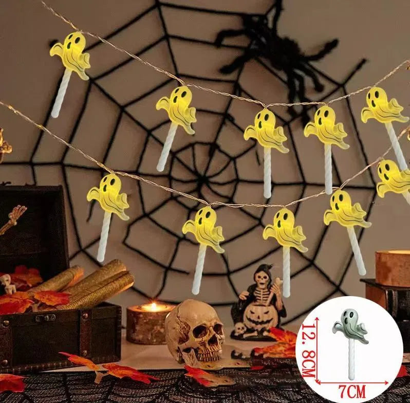 イベント・ハロウィン装飾|パンプキン・ゴースト型 LEDストリングライト