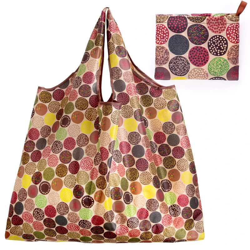 |ノベルティ用品 | コンパクト収納 プリントエコバッグ | 65cm×55c