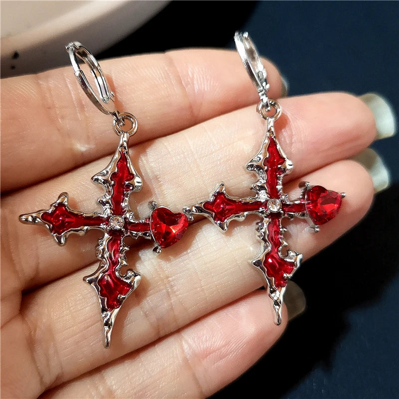 イベント・ハロウィングッズ|ゴシック調 クロスピアス