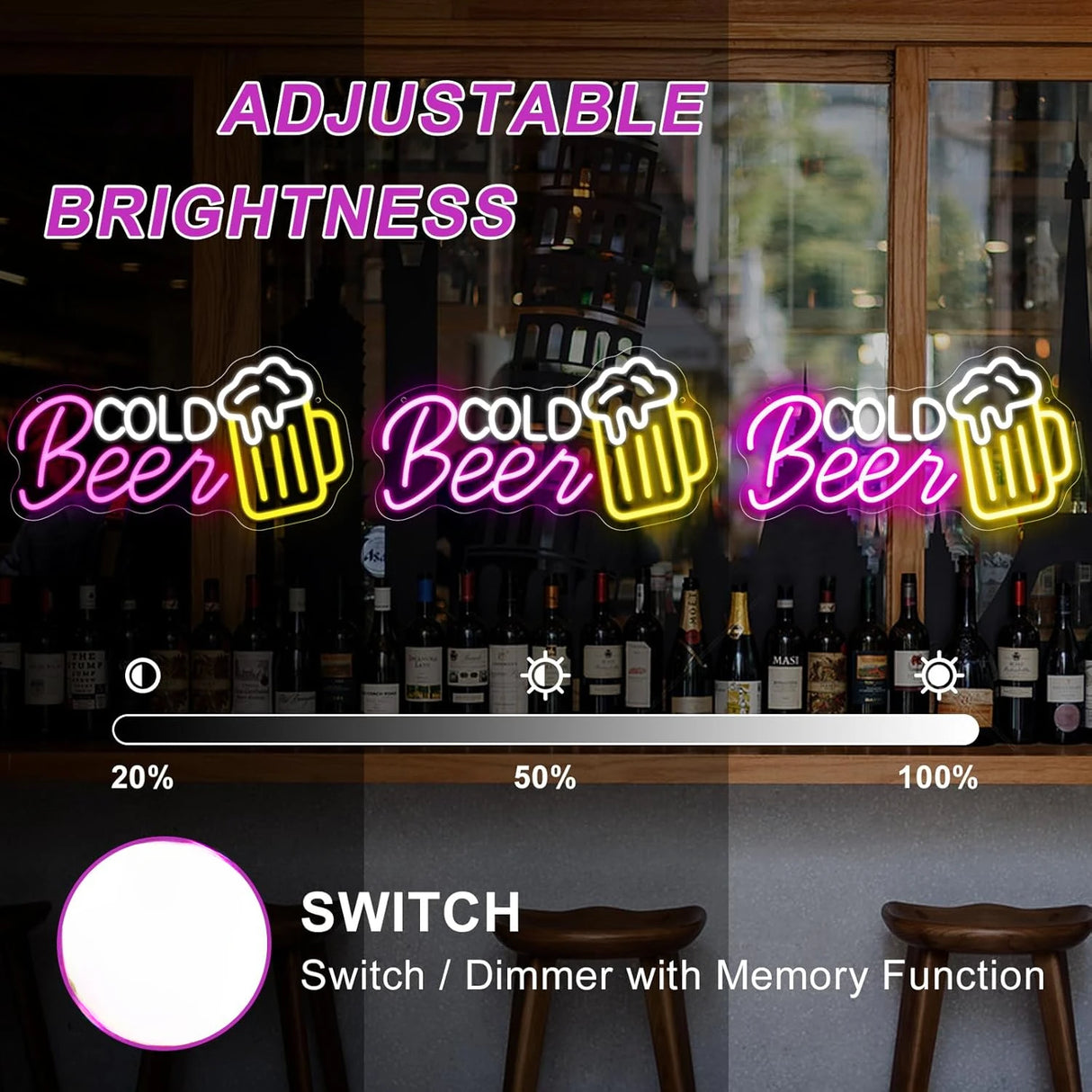 COLD Beer ネオンサイン(ネオン看板)