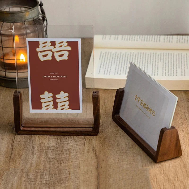 北欧風アクリル製フォトフレーム 木製