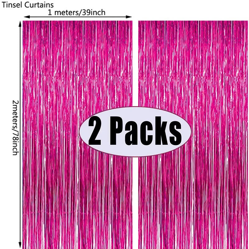 パーティー・インテリア用装飾 キラキラ!ホイル素材カーテン 2Pセット お得