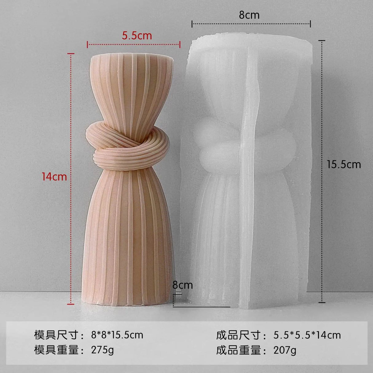 クラフト・DIY用|ハンドメイドキャンドル用 モダンなシリンダー型