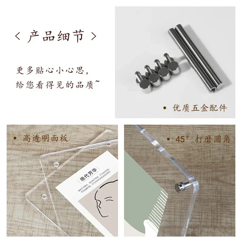 透明アクリル製フォトフレーム デスクトップ用