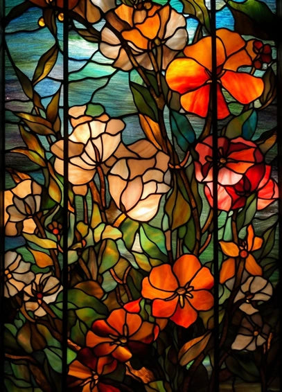 ステンドグラス教会風 ウィンドウフィルム(UVカット・静電気吸着タイプ)