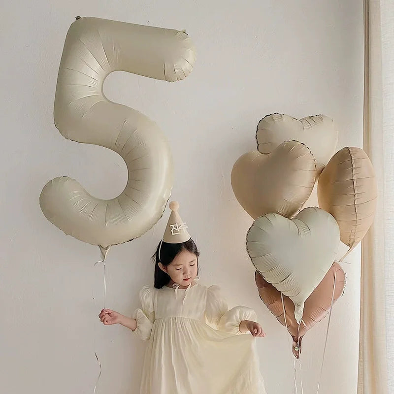 レトロカラー数字バルーン 40インチ