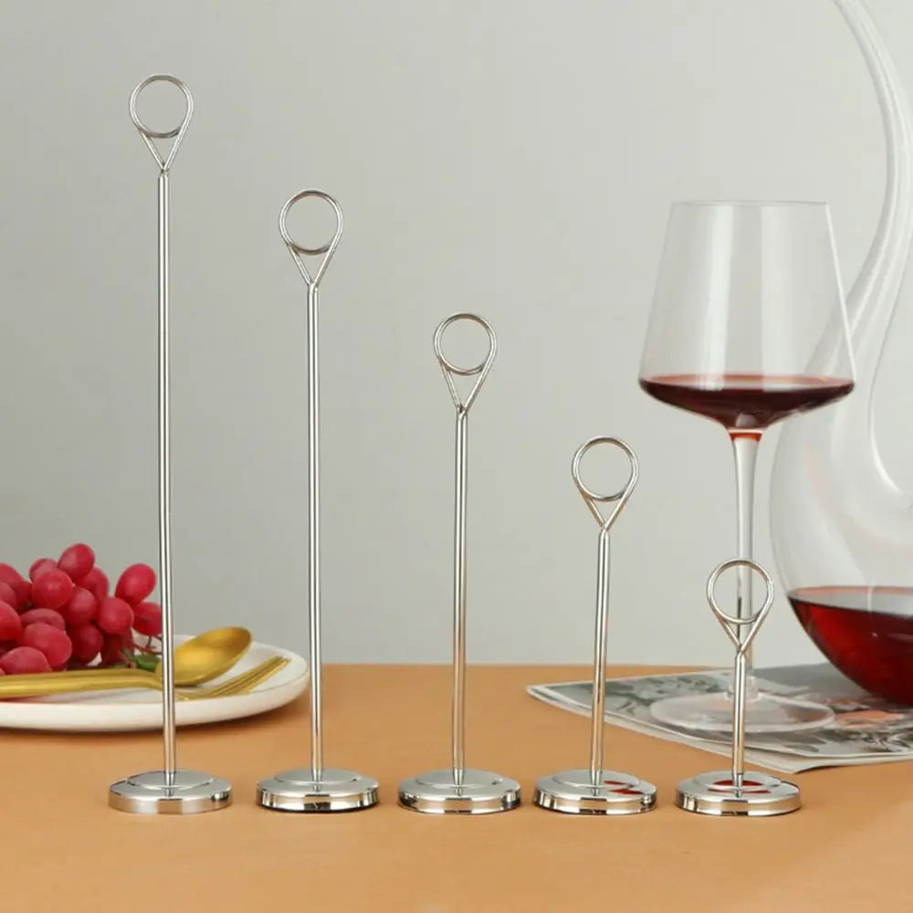 イベント・結婚式装飾|ステンレス製ラウンドフォトクリップホルダー