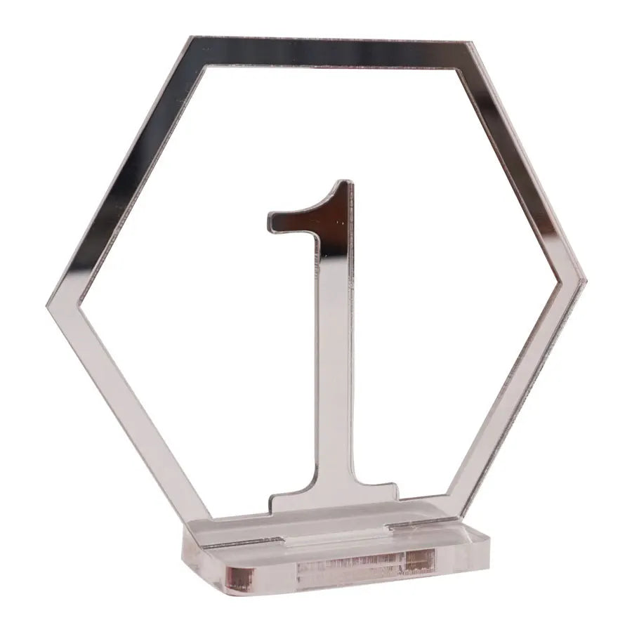 アクリル製六角形テーブル番号サイン