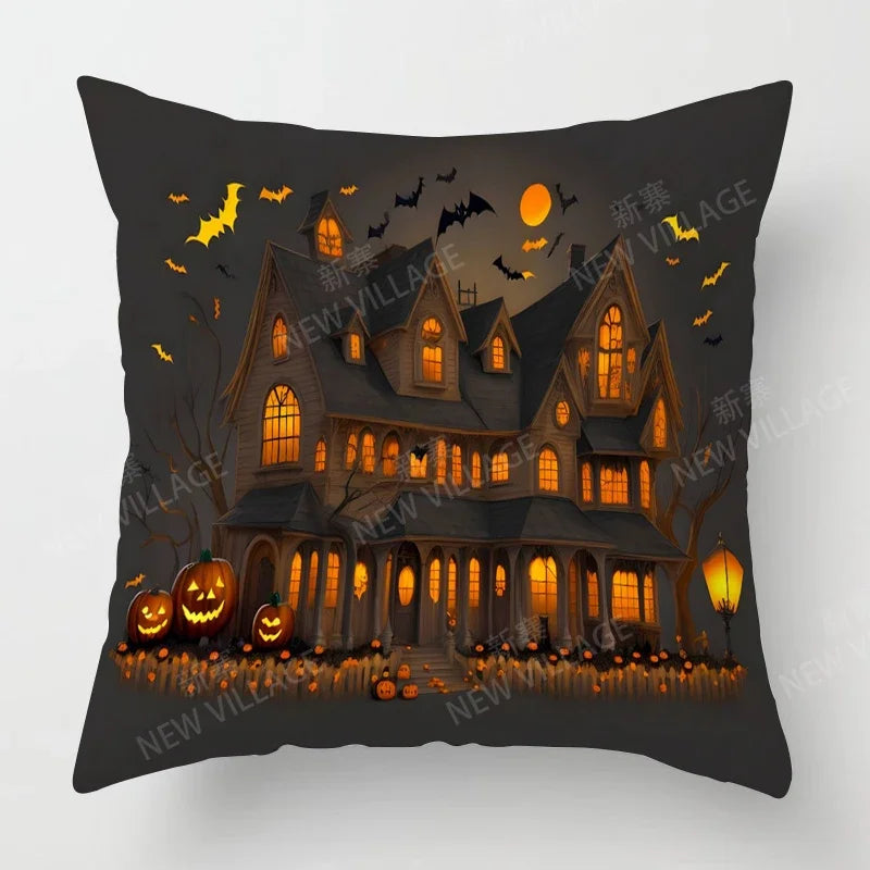 イベント・ハロウィングッズ|植物プリント装飾クッションカバー