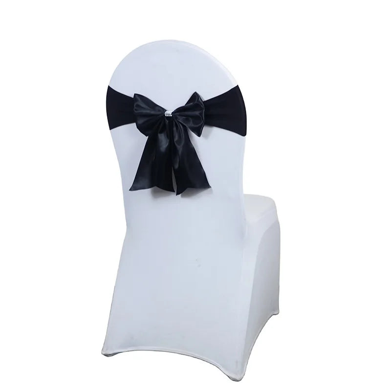 インテリア・パーティ装飾 | サテンリボン椅子カバーセット | 10/50/100個セット