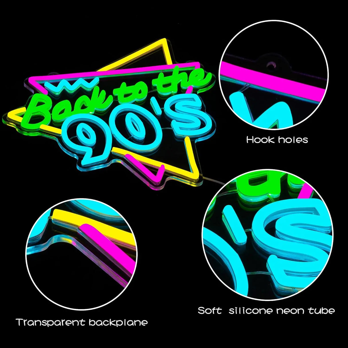 90年代風LEDネオンサイン(ネオン看板) 調光可能