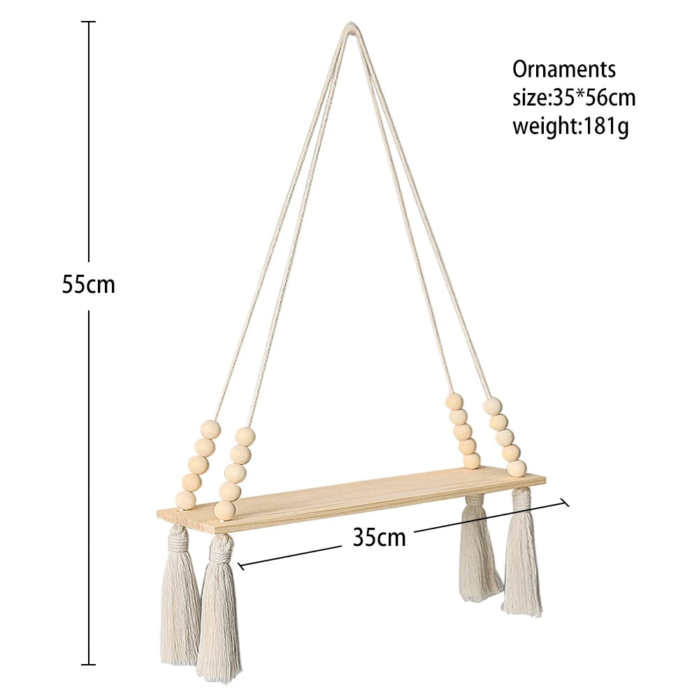 木製壁掛けラック 植物シェルフ ホームデコ
