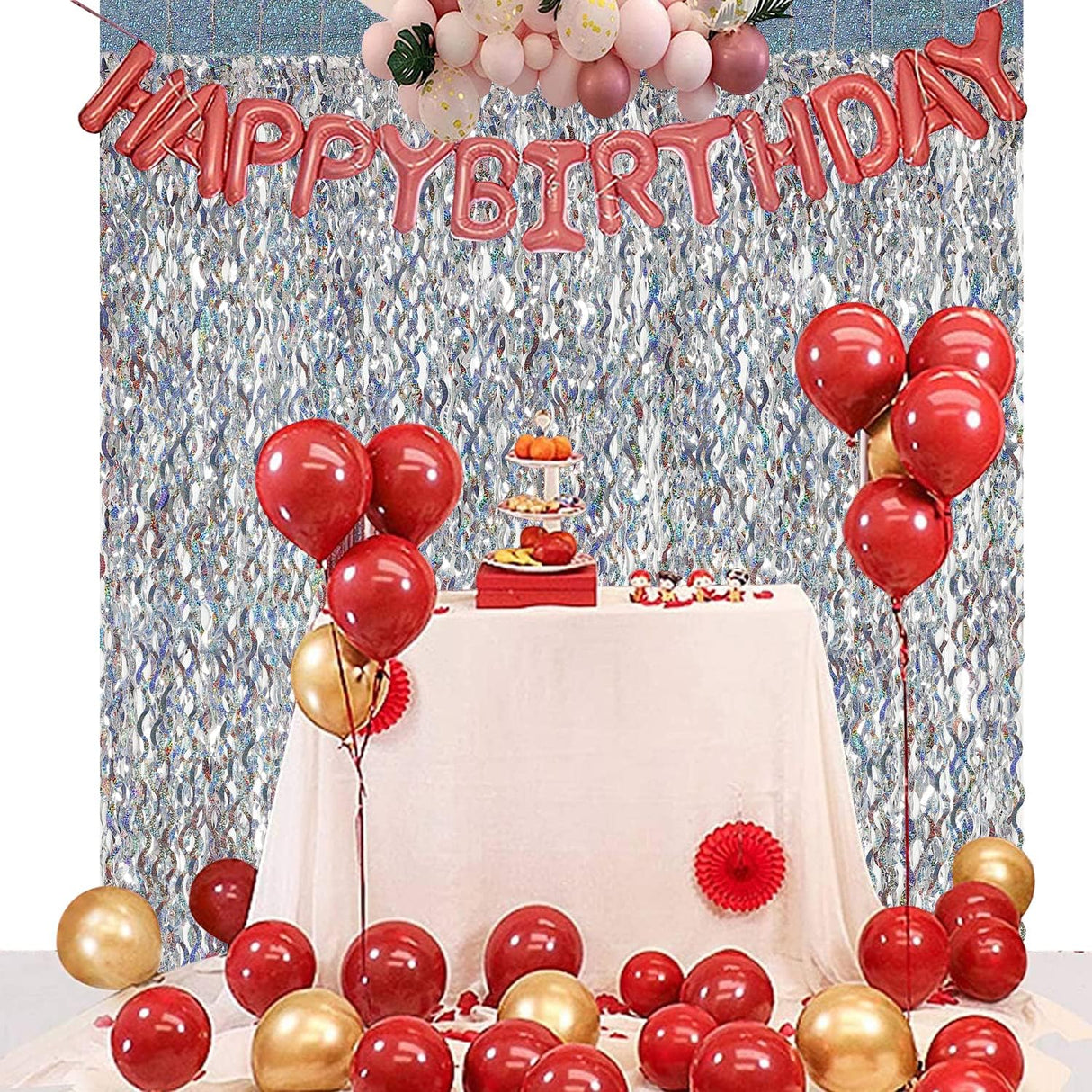 パーティー・インテリア用装飾 波形カーテン 壁面装飾 キラキラ光る