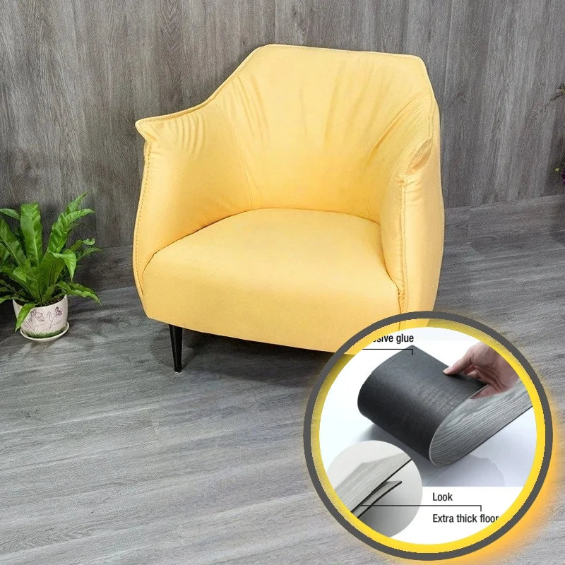 DIYフロアシート 天然木目風 床ステッカー 幅15.2㎝ x 40cm 10枚入