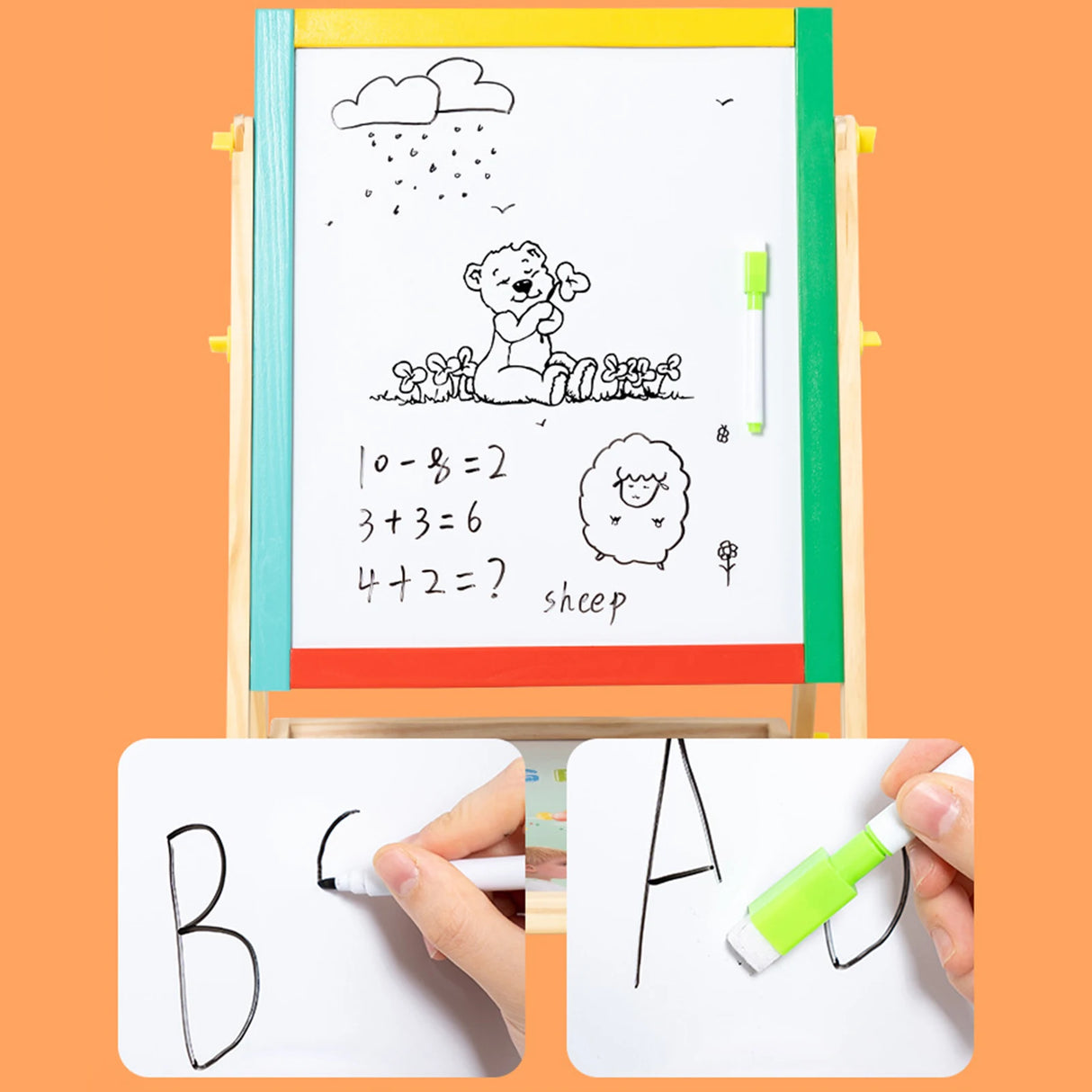 多機能子供用木製アートイーゼル