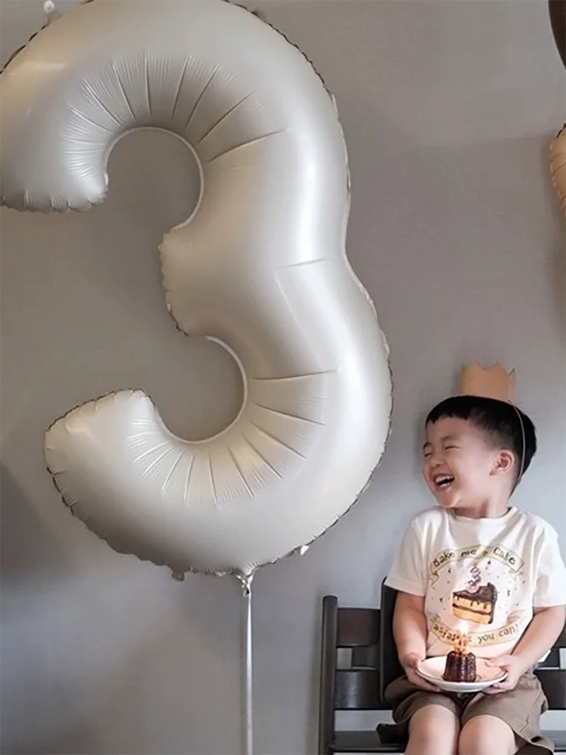 レトロカラー数字バルーン 40インチ