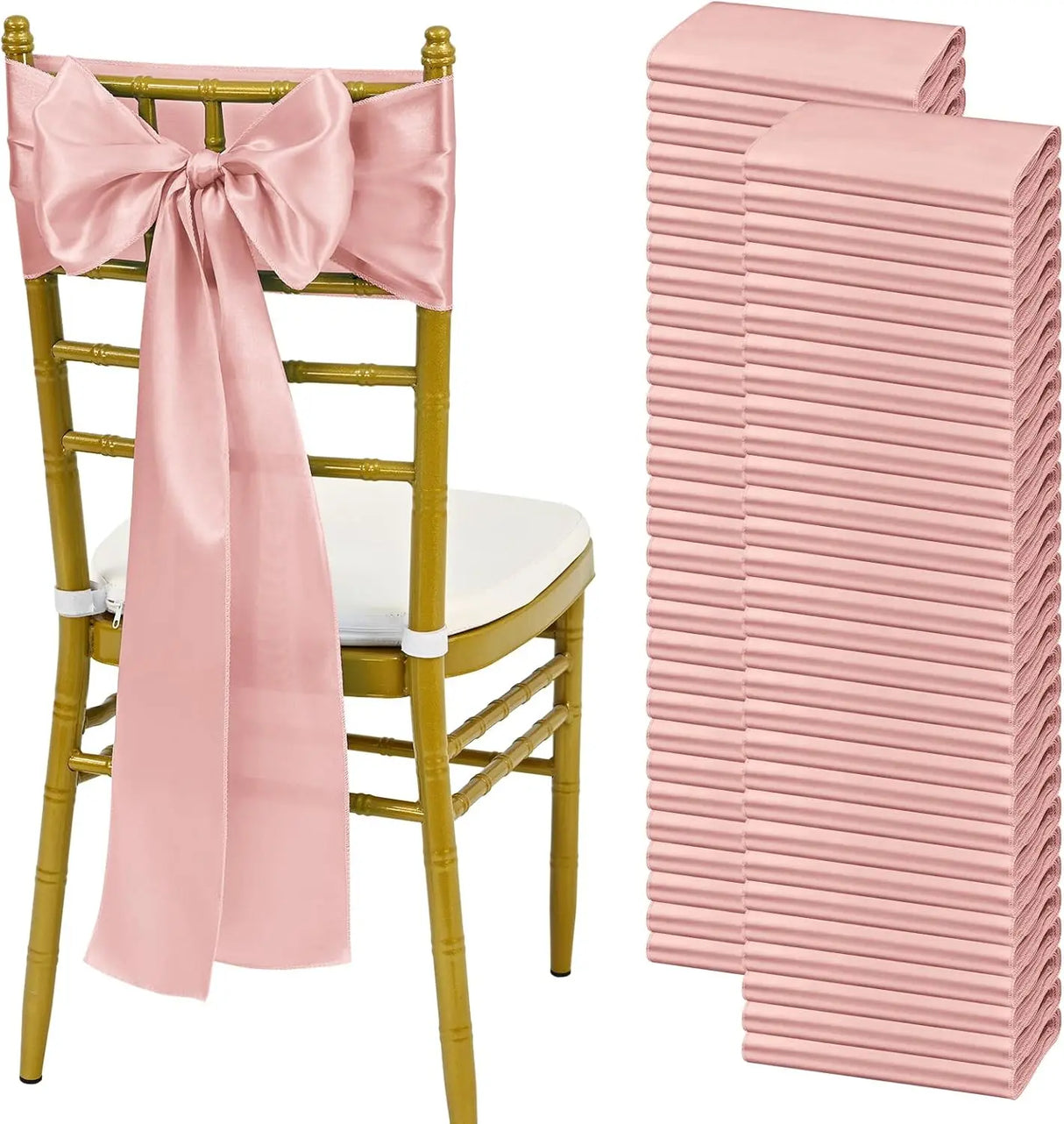 インテリア・パーティ装飾 | サテン椅子リボンセット | 全長2.75m