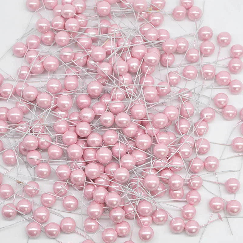 【DIY・装飾・手芸用】チェリー・フルーツ風ミニパールセット(50個セット)