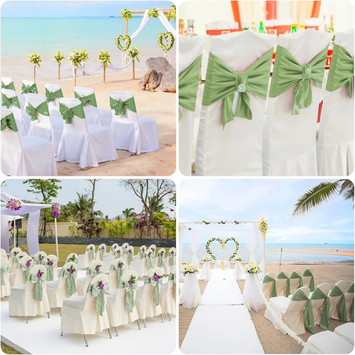 インテリア・パーティ装飾 | サテン椅子リボンセット | 全長2.75m