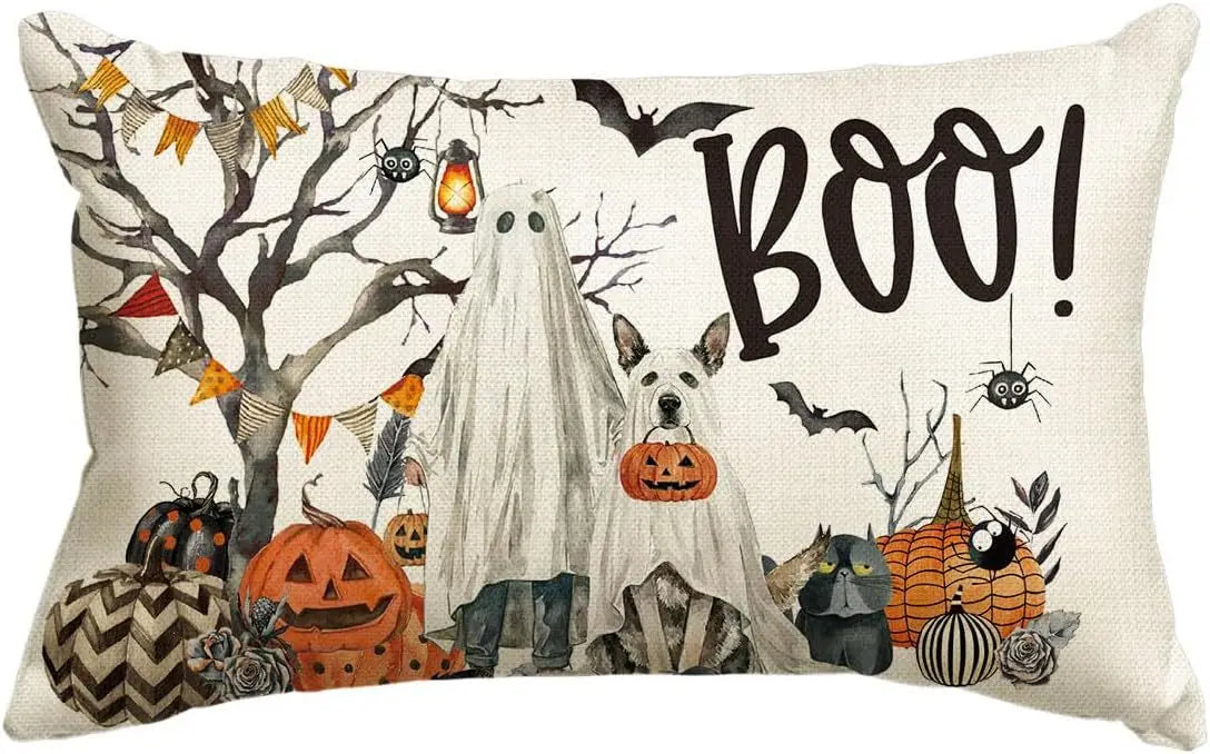 イベント・ハロウィングッズ|リネンクッションカバー30x50cm