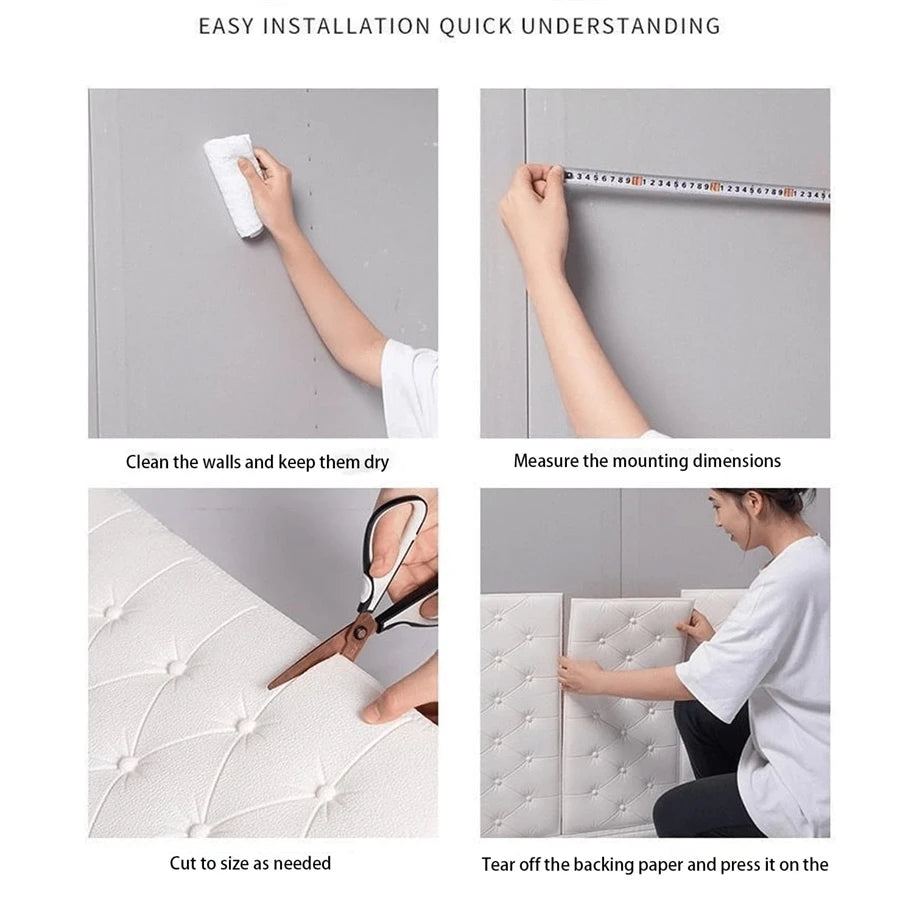 防音・衝突防止対策!キュートなクッション型風 ステッカー 35×70㎝ 厚さ7mm